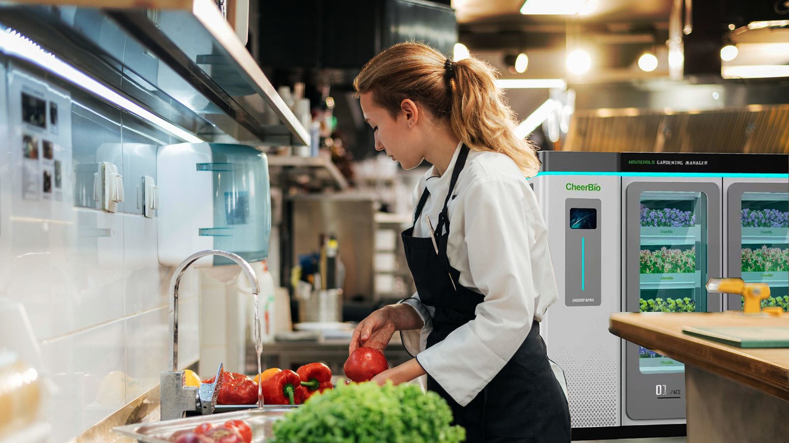 In-store hydroponic farm in a supermarket