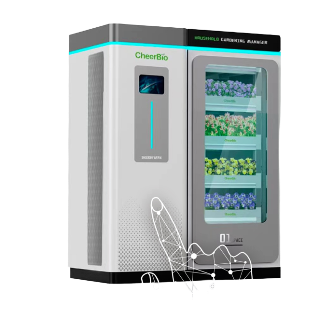 Close up of hydroponic system technical components